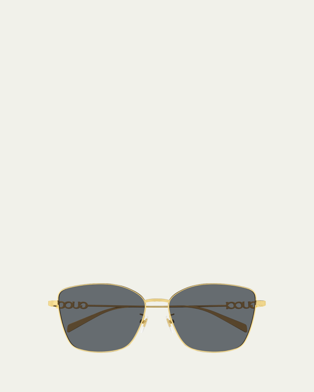GG1805SA Logo-Print Metal Sunglasses